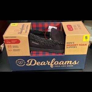 Dearfoams Men’s Memory Foam Slippers Size 7/8